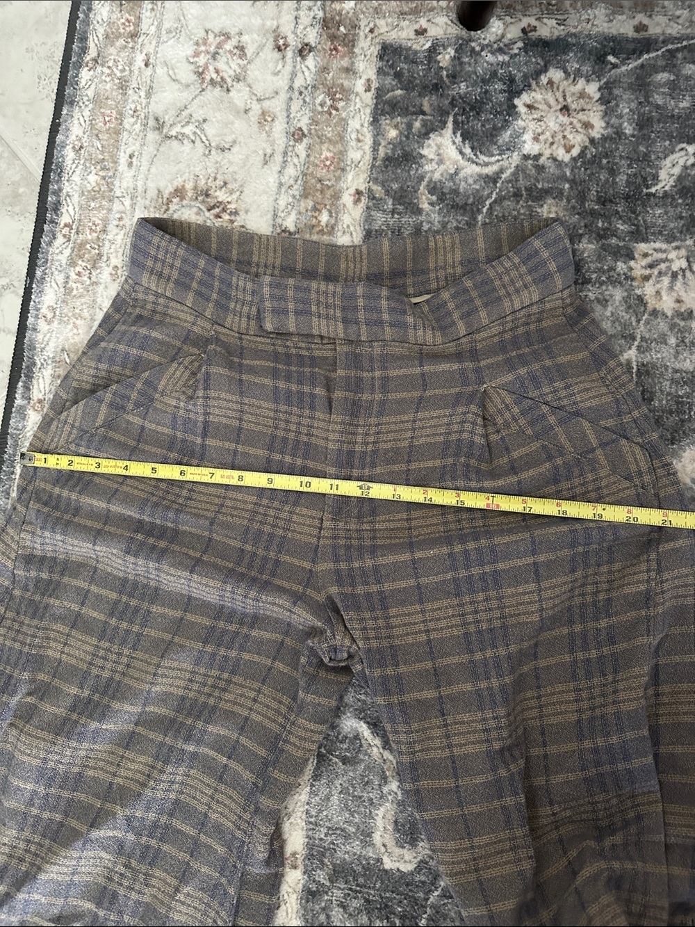 Free People Tegan Barrel Wide Leg Plaid Trousers - Picture 9 of 11